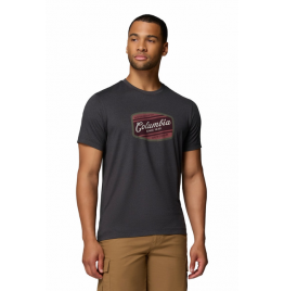 COLUMBIA ΑΝΔΡΙΚΟ ΤΕΧΝΙΚΟ T-SHIRT PARSONS POINT GRAPHIC TEE 2165071-011 BLACK HEATHER