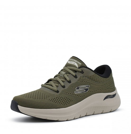 SKECHERS ARCH FIT 2.0 ENGINEERED MESH LACE UP 232700-OLBK OLIVE BLACK