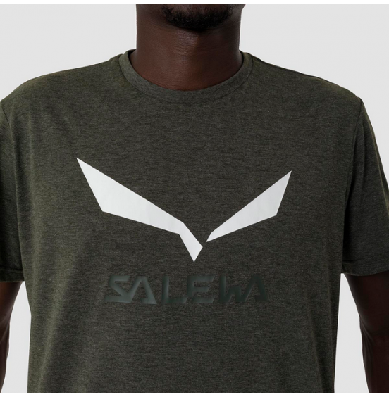 SALEWA M SOLIDLOGO DRY RELEASE T-SHIRT 27018-5286 DARK OLIVE MELANGE