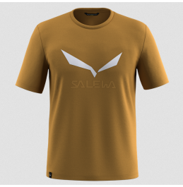 SALEWA M SOLIDLOGO DRY RELEASE T-SHIRT 27018-7020 GOLDEN BROWN