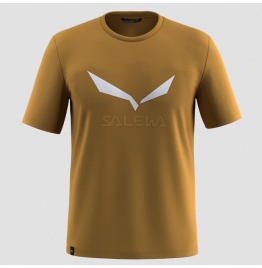 SALEWA M SOLIDLOGO DRY RELEASE T-SHIRT 27018-7020 GOLDEN BROWN