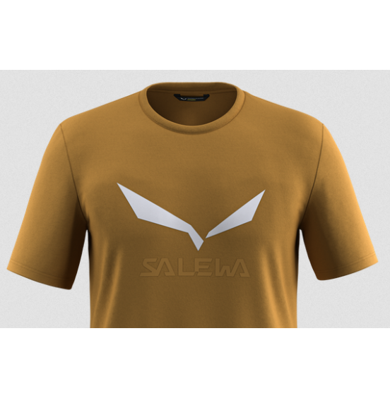 SALEWA M SOLIDLOGO DRY RELEASE T-SHIRT 27018-7020 GOLDEN BROWN