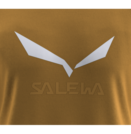 SALEWA M SOLIDLOGO DRY RELEASE T-SHIRT 27018-7020 GOLDEN BROWN