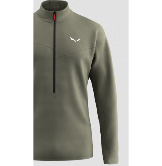 SALEWA MENS PUEZ CAMMINO POLARLITE HALFZIP JACKET 29096-5A50 FADED GREEN