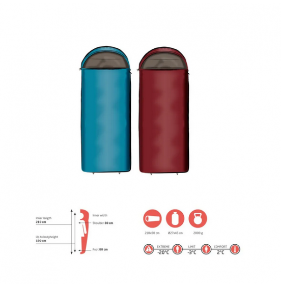 GRAND CANYON UTAH 190 SLEEPING BAG 30721613 STORM BLUE