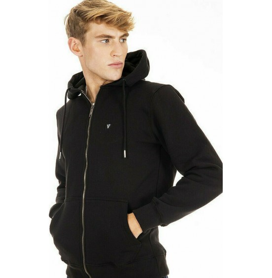 MAGNETIC NORTH ΑΝΔΡΙΚΗ ΖΑΚΕΤΑ ZIPPER HOODIE BASIC 50012-BLK BLACK