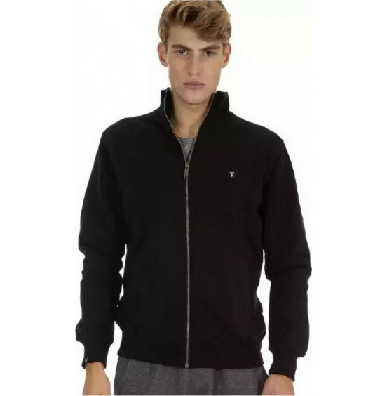 MAGNETIC NORTH ΑΝΔΡΙΚΗ ΖΑΚΕΤΑ ZIPPER MOCK NECK BASIC 50013-BLK BLACK