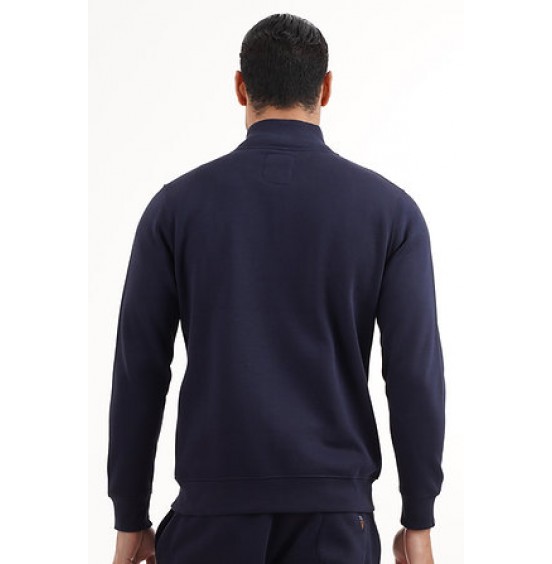 MAGNETIC NORTH ΑΝΔΡΙΚΗ ΖΑΚΕΤΑ ZIPPER MOCK NECK BASIC 50013-NVBL NAVY BLUE