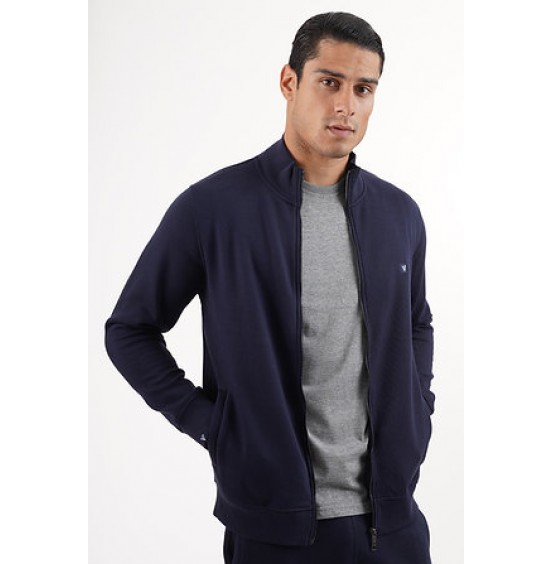 MAGNETIC NORTH ΑΝΔΡΙΚΗ ΖΑΚΕΤΑ ZIPPER MOCK NECK BASIC 50013-NVBL NAVY BLUE