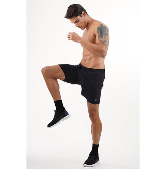 MAGNETIC NORTH ΑΝΔΡΙΚΗ ΤΕΧΝΙΚΗ ΒΕΡΜΟΥΔΑ 2 IN 1 TRAINING SHORTS 50019 BLACK