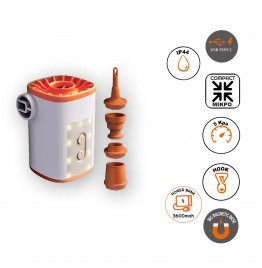 ALPIN AIR 5 PRO ΣΥΜΠΑΓΗΣ ΤΡΟΜΠΑ ΑΕΡΑ+POWERBANK 5kpa 3600mAh 5C3 ORANGE