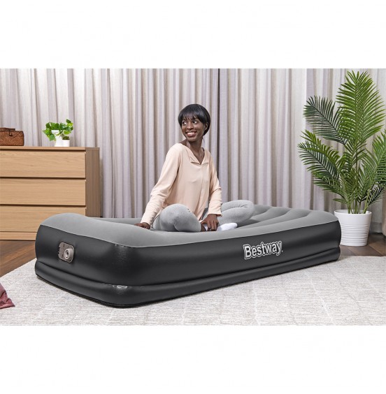 BESTWAY ΜΟΝΟ ΣΡΤΩΜΑ TRITECH AIR TWIN MATRESS 191x97x36cm 67723 BLACK GREY