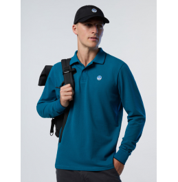 NORTH SALES ΑΝΔΡΙΚΟ ΜΑΚΡΥΜΑΝΙΚΟ POLO SHIRT WITH GRAPHIC 6924250000825 WINTER SEA