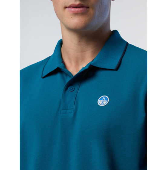 NORTH SALES ΑΝΔΡΙΚΟ ΜΑΚΡΥΜΑΝΙΚΟ POLO SHIRT WITH GRAPHIC 6924250000825 WINTER SEA