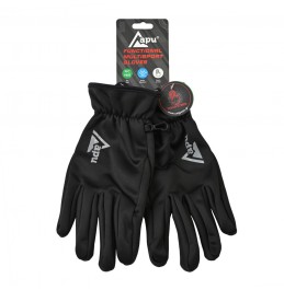 APU UNISEX ΓΑΝΤΙΑ STRETCHY SOFTSHELL GLOVES REPEL 80552 BLACK