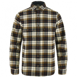 FJALLRAVEN SINGI HEANY FLANNEL SHIRT M 81373-113-555 CHALK WHITE DARK NAVY