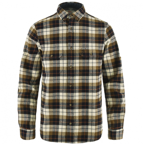 FJALLRAVEN SINGI HEANY FLANNEL SHIRT M 81373-113-555 CHALK WHITE DARK NAVY