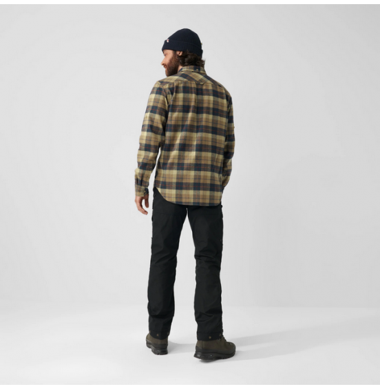 FJALLRAVEN SINGI HEANY FLANNEL SHIRT M 81373-113-555 CHALK WHITE DARK NAVY
