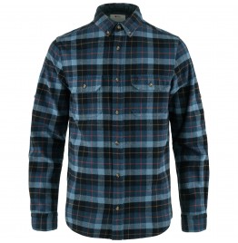 FJALLRAVEN SINGI HEANY FLANNEL SHIRT M 81373-555-534 DARK NAVY INDIGO BLUE
