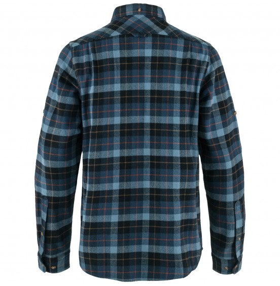 FJALLRAVEN SINGI HEANY FLANNEL SHIRT M 81373-555-534 DARK NAVY INDIGO BLUE