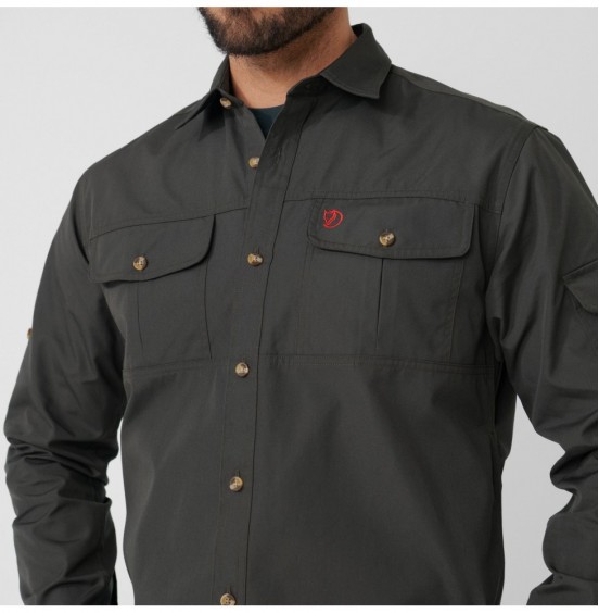 FJALLRAVEN SINGI TREKKING SHIRT LS DARK GREY (81838-030)