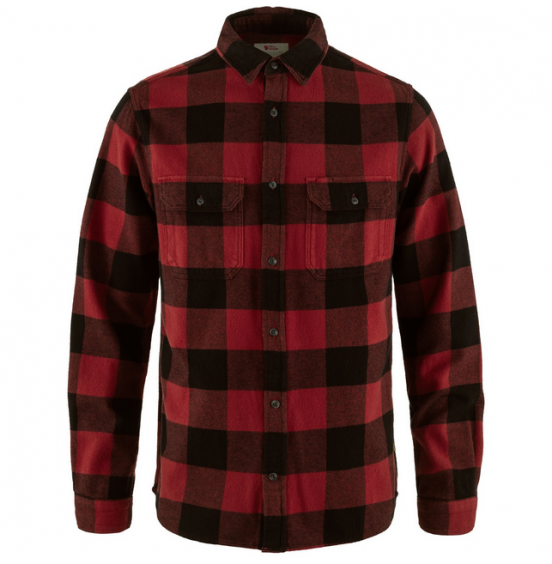 FJALLRAVEN OVIK HEAVY FLANNEL SHIRT M 82978-320-550 RED BLACK