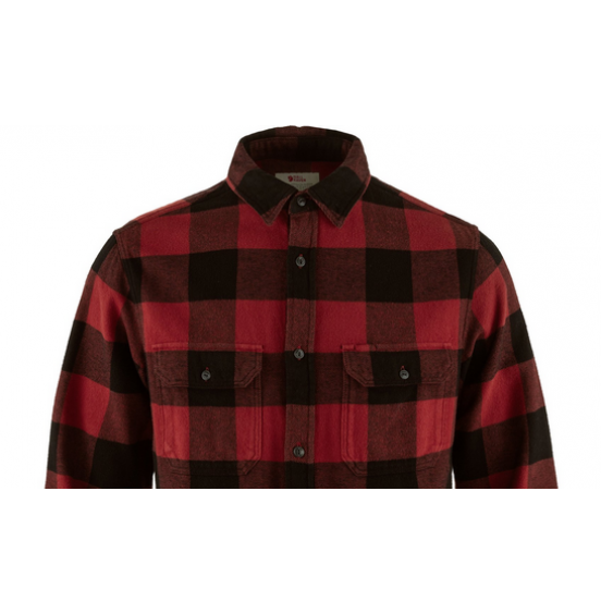 FJALLRAVEN OVIK HEAVY FLANNEL SHIRT M 82978-320-550 RED BLACK