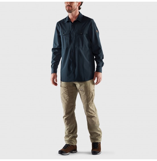 FJALLRAVEN ABISKO TREKKING SHIRT 87935-555 DARK NAVY