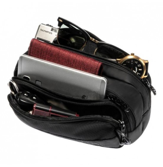 POLO ΤΣΑΝΤΑΚΙ ΜΕΣΗΣ WAIST BAG DOUBLE SQUARE 908106 BLACK