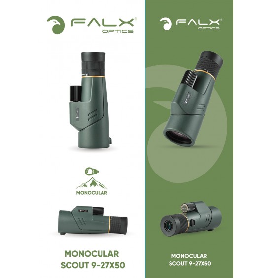 FALX OPTICS ΜΟΝΟΚΙΑΛΙ SCOUT 9-27x50 HD 9100080531 BLACK