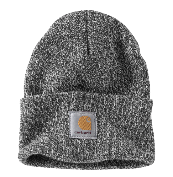 CARHARTT ΣΚΟΥΦΟΣ KNIT CUFFED BEANIE A18-019 BLACK WHITE