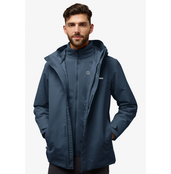 JACK WOLFSKIN ΑΝΔΡΙΚΟ ΜΠΟΥΦΑΝ 3in1 ALTENBERG JKT A61864-C0412 MIDNIGHT SKY