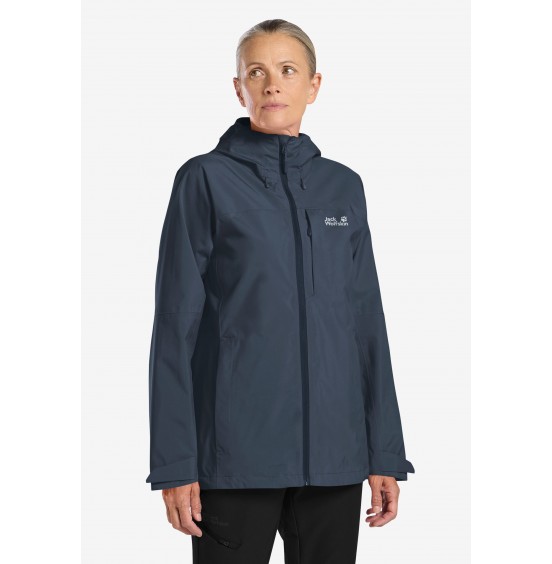 JACK WOLFSKIN ΓΥΝΑΙΚΕΙΑ ΜΕΜΒΡΑΝΗ TEMPEST 2L. JACKET A63901-C0412-A10 MIDNIGHT SKY