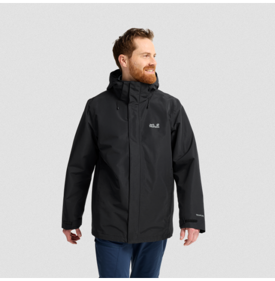 JACK WOLFSKIN ΑΝΔΡΙΚΟ ΜΠΟΥΦΑΝ 3in1 PINETRAIL JACKET A66288-6000 BLACK