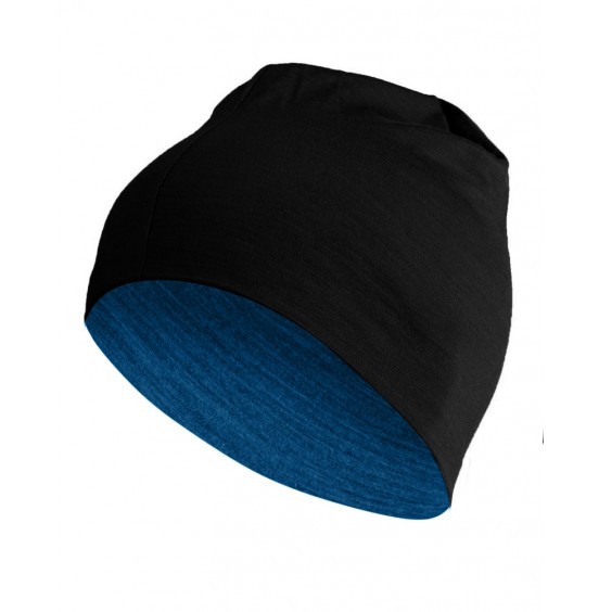 LASTING BONY-90515 MERINO BEANIE BLACK BLUE