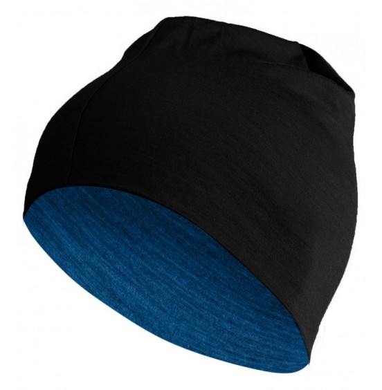 LASTING BONY-90515 MERINO BEANIE BLACK BLUE