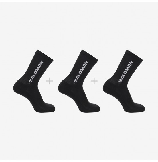 SALOMON ΚΑΛΤΣΕΣ ACTIVE WEAR EVERYDAY CREW 3-PACK C20861 BLACK