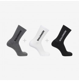 SALOMON ΚΑΛΤΣΕΣ EVERYDAY CREW 3-PACK C20862 BLACK WHITE GREY