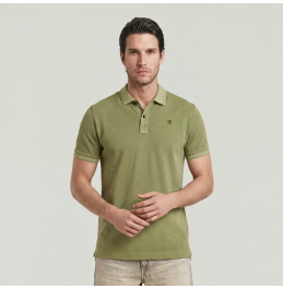 G-STAR ΑΝΔΡΙΚΟ POLO DUNDA OVERDYED SLIM POLO D11595-D756-H031 MAYFLY