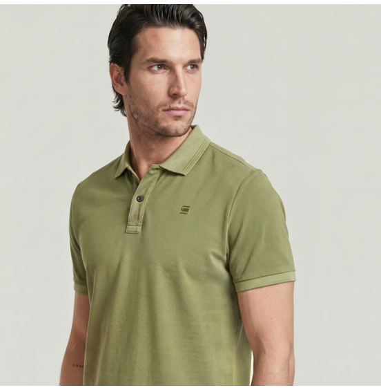 G-STAR ΑΝΔΡΙΚΟ POLO DUNDA OVERDYED SLIM POLO D11595-D756-H031 MAYFLY