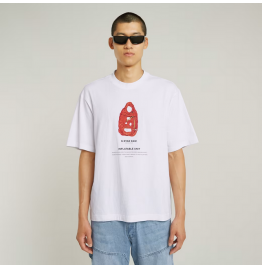 G-STAR ΑΝΔΡΙΚΟ ΚΟΝΤΟΜΑΝΙΚΟ ARCHIVE PRINT BOXY T-SHIRT D24429-C336-H285 WHITE