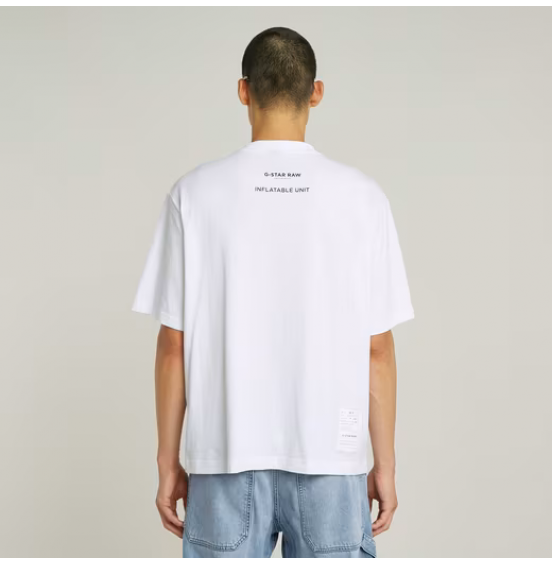 G-STAR ΑΝΔΡΙΚΟ ΚΟΝΤΟΜΑΝΙΚΟ ARCHIVE PRINT BOXY T-SHIRT D24429-C336-H285 WHITE