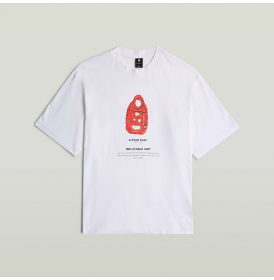 G-STAR ΑΝΔΡΙΚΟ ΚΟΝΤΟΜΑΝΙΚΟ ARCHIVE PRINT BOXY T-SHIRT D24429-C336-H285 WHITE