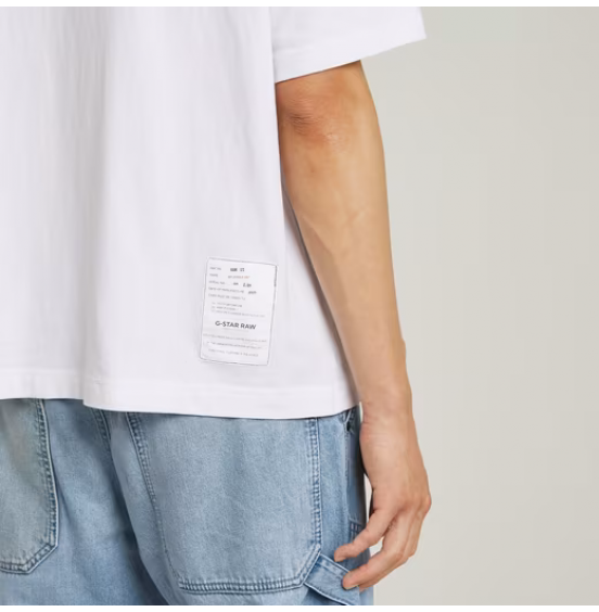 G-STAR ΑΝΔΡΙΚΟ ΚΟΝΤΟΜΑΝΙΚΟ ARCHIVE PRINT BOXY T-SHIRT D24429-C336-H285 WHITE