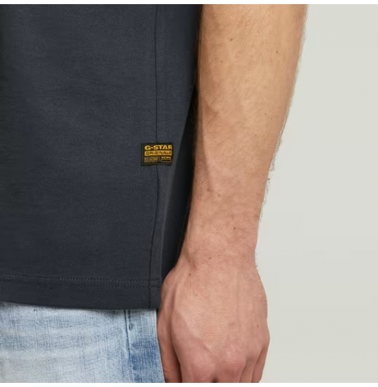 G-STAR ΑΝΔΡΙΚΟ ΚΟΝΤΟΜΑΝΙΚΟ FELT LOGO T-SHIRT D26840-C336-H392 INDIA INK