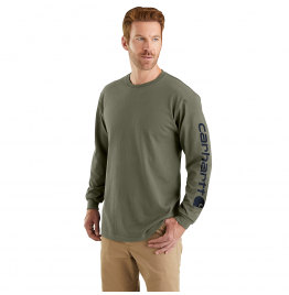 CARHARTT ΑΝΔΡΙΚΗ ΜΠΛΟΥΖΑ DEARBORN RELAXED LS SLEEVE LOGO EK231-DOV DUSTY OLIVE