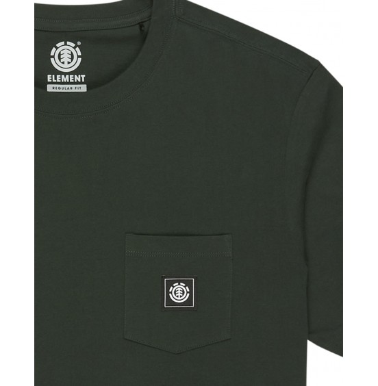 ELEMENT ICON LABEL POCKET ELYKT00175-KSW0 ΑΝΔΡΙΚΟ T-SHIRT DEEP FOREST