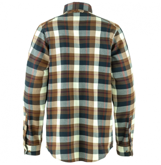 FJALLRAVEN FJALLGLIM SHIRT M F81380-265-113 WOOD BROWN CHALK WHITE