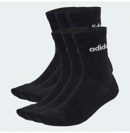ADIDAS ΚΑΛΤΣΕΣ ΜΕΣΑΙΟΥ ΥΨΟΥΣ LINEAR CREW SOCKS  6pack JL6094 BLACK