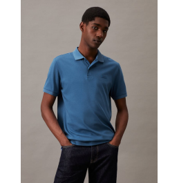 CALVIN KLEIN ΑΝΔΡΙΚΟ POLO SMOOTH COTTON SLIM K10K111657-C41 DELTA BLUE